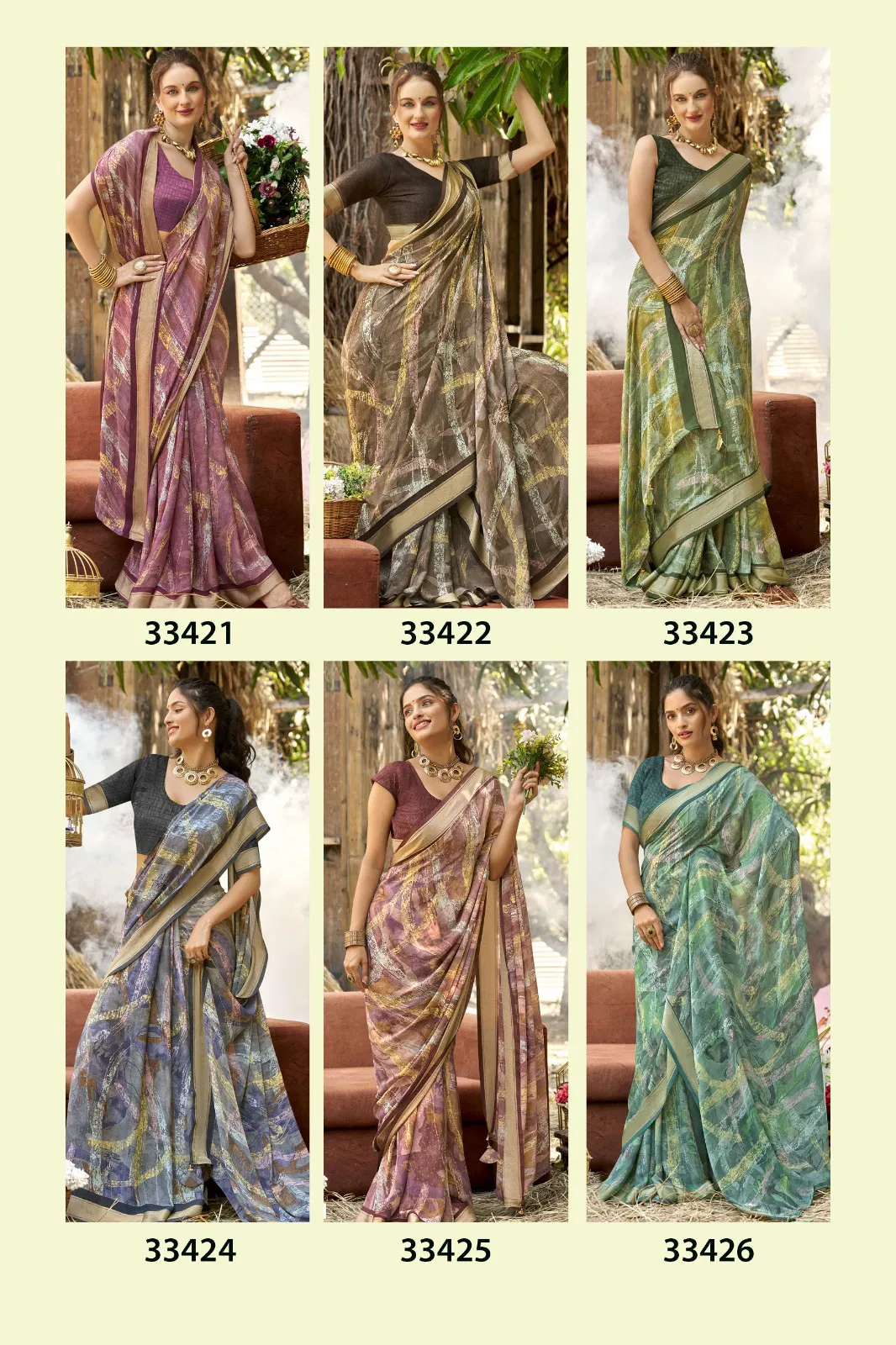 Prakhar Vol 2 By Vallabhi Moss Georgette Printed Daily Wear Saree Exporters In India